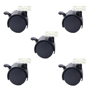 چرخ صندلی مدل کفی دار کد YP-GARDAN-50MM مجموعه 5 عددی