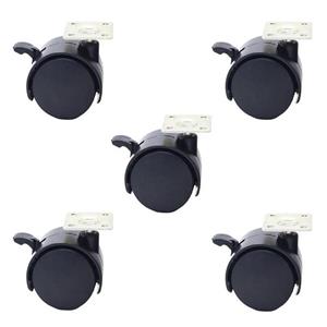 چرخ صندلی مدل کفی دار کد YP-GARDAN-50MM مجموعه 5 عددی