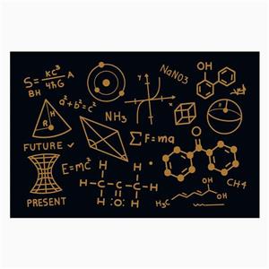 فرش پارچه‌ای مدل فرشینه طرح فرمول شیمی کد AR3058781