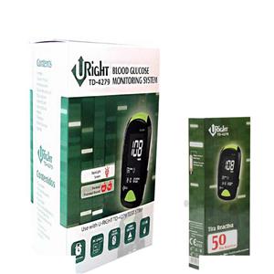 دستگاه تست قند خون یو رایت مدل TD-4279 به همراه نوار بسته 50 عددی