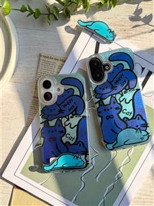 قاب Happy Blue Cat بدون‌ استند