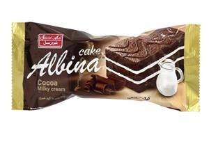 کیک سه لایه کاکائویی با کرم شیری برند شیرین عسل وزن محصول ( 50 گرم )