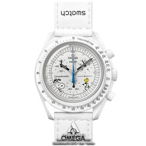 ساعت امگا سواچ سفید Omega x Swatch Speedmaster M00-M