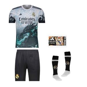 ست 5 تکه لباس ورزشی پسرانه مدل دراگون رئال مادرید طرح امباپه شماره 10با بازوبند کد 2026YK