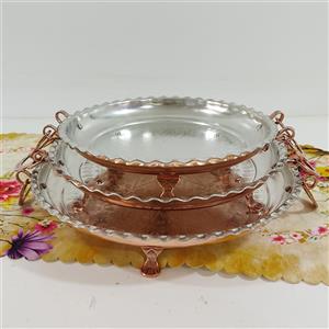 سینی مسی زنجان طرح ترمه قطر27  نانو ارسال رایگان