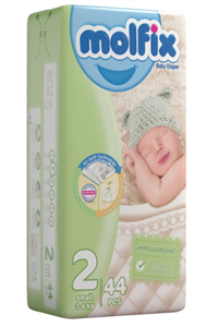 پوشک بچه مولفیکس مدل A10 سایز 2 در مجموعه 44 عددی