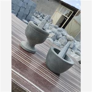 پک هاون سنگی ساده پایه دار و بدون پایه