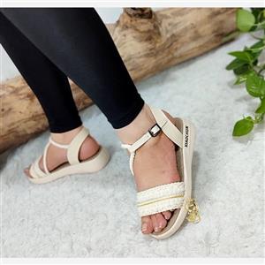 صندل مرواریدی زنانه دخترانه  صندل کنفی صندل طبی صندل سنتی مدل هپی مروارید