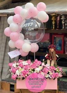 دسته گل و کیک تولد برای بیمارستان تولد نوزاد