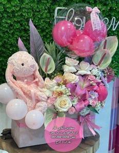 دسته گل و کیک تولد برای دختر بچه ۶ ساله