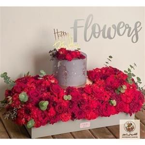 گل و کیک تولد برای معلم زن 3881 | کد: ZNB-PVE