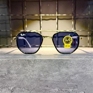 عینک برند RAY BAN فریم فلزی مشکی طلایی/ شیشه دودی کد RB3162