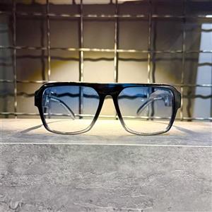 عینک برند HUGO BOSS فریم کائوچویی مشکی / شیشه آبی کد HB615