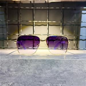 عینک برند DITA فریم فلزی طلایی /دسته سرمه ای / شیشه دودی کد 5G53