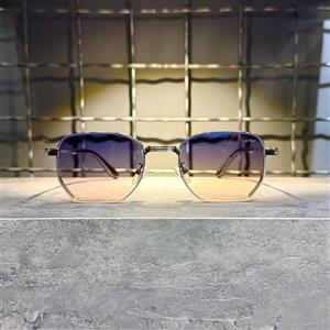 عینک برند CARTIER فریم فلزی مشکی متالیک / شیشه آبی قهوه ای کد 2684