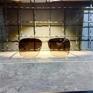 عینک برند DITA فریم فلزی طلایی /دسته قهوه ای / شیشه قهوه ای کد 5G53