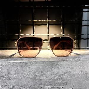 عینک برند BALMAIN فریم طلایی / شیشه قهوه ای کد 2739
