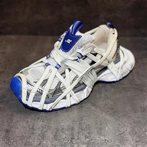 کفش اسپایدر بندی بالنسیاگا رنگ سفید آبی