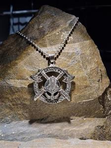 پلاک برنجی طرح وایکینگ رنگ سیلور