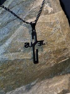 پلاک استیل طرح صلیب زئوس رنگ سیلور