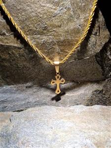 پلاک استیل سایز یک طرح صلیب کد 5