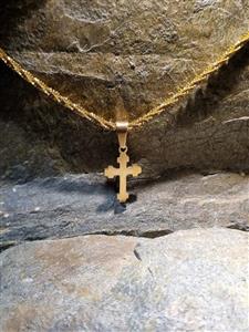 پلاک استیل سایز یک طرح صلیب کد 4