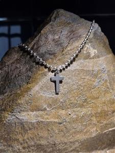 پلاک استیل سایز یک طرح صلیب کد 8