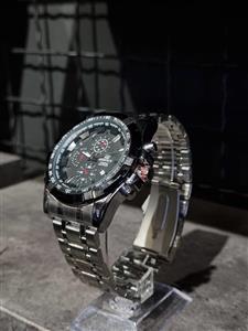 ساعت فلزی CASIO مدل EDIFICE رنگ نقره ای/ صفحه مشکی کد 1