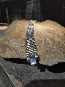 دستبند ROLEX بافت درشت رنگ سیلور کد 12553