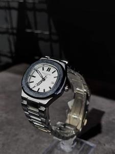 ساعت فلزی صفحه مربعی برند PATEKPHILIPPE رنگ نقره ای کد 2