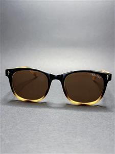 عینک MOSCOT فریم شیشه ای مشکی عسلی / شیشه قهوه ای کد MZ62003