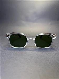 عینک MOSCOT فریم شیشه ای سفید شفاف / شیشه سبز کد 6228