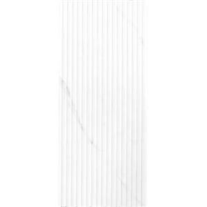 سرامیک سرام نگار طرح پترو سفید دکور خطی براق سایز 90*30