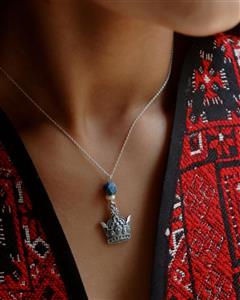 گردنبند تمام نقره تاج 