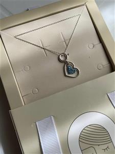 گردنبند نقره قلب میناکاری 