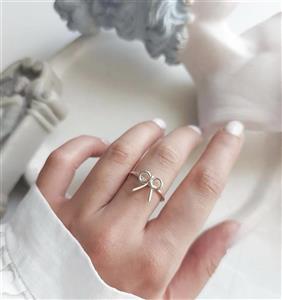 انگشتر نقره پاپیون 