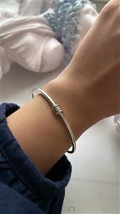 بنگل نقره پیچ دار 