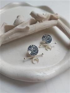 گوشواره نقره چهره شب 