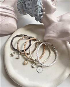 کلکسیون دستبند چرم و نقره میناکاری 