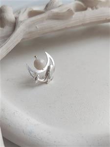 سنجاق سینه نقره وال و ماه