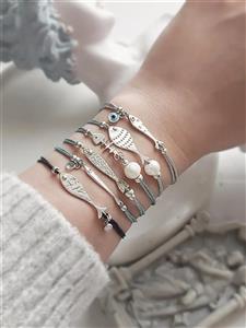 ست دستبند نقره ماهی 