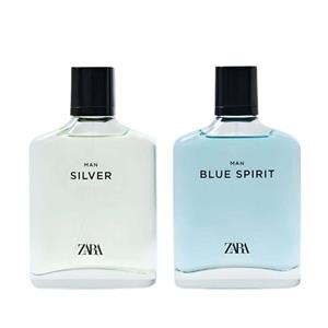 ست ادو تویلت مردانه زارا مدل BLUE SPIRIT - SILVER با رایحه خنک حجم 100 میلی لیتر مجموعه 2 عددی