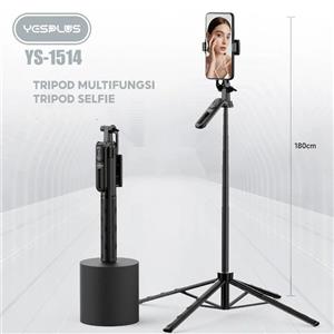 سه‌پایه و مونوپاد YESPLUS مدل YS-1514 با بلوتوث و ریموت| ارتفاع ۱۸۰ سانتی‌متر، مناسب سلفی و عکاسی پرتابل