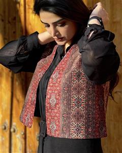جلیقه زنانه مخمل مدل یزد