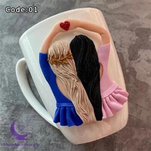 ماگ طرح دوستی [ماگ دوستانه]