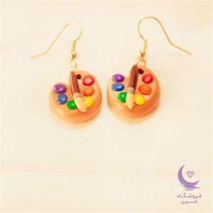گوشواره هنری طرح پالت رنگی