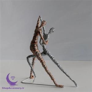مجسمه سیمی زوج رقصنده تانگو