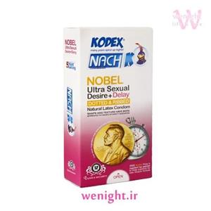 کاندوم تاخیری تحریک کننده ناچ کدکس مدل NOBEL بسته 12 عددی