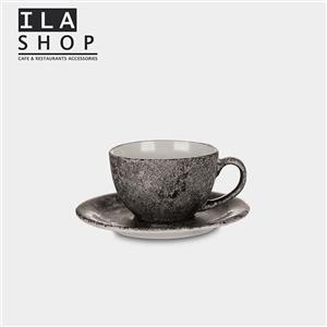 فنجان نعلبکی کاپوچینو برفکی شش عددی ایلا