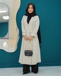 مانتو مدل پورشان کد 2112 آبی نفتی سایز 1